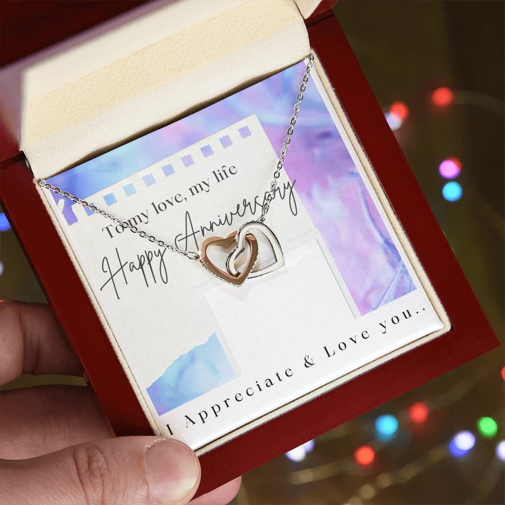 Appreciation Gift Interlocking Hearts Necklace