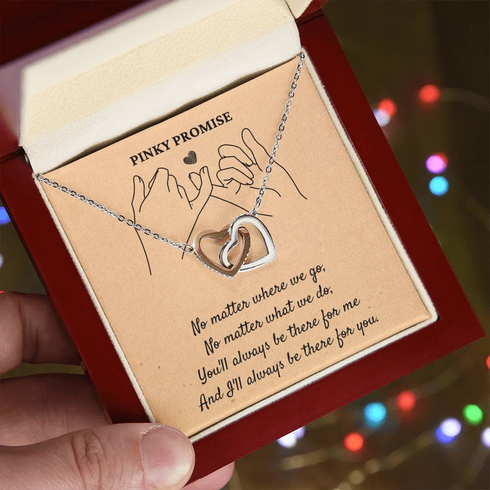 Pinky Promise - Interlocking Hearts Necklace