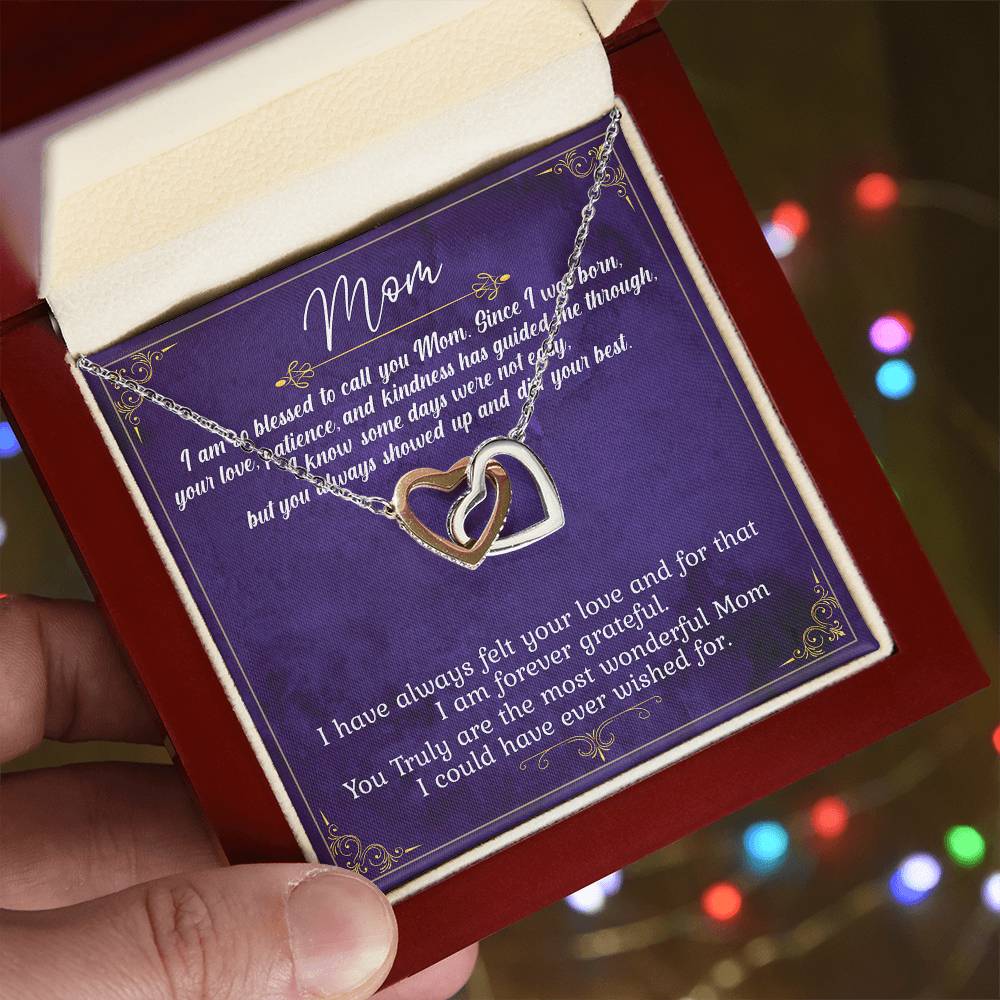 I Am Blessed To Call You Mom Limited Edition Interlocking Hearts Necklace