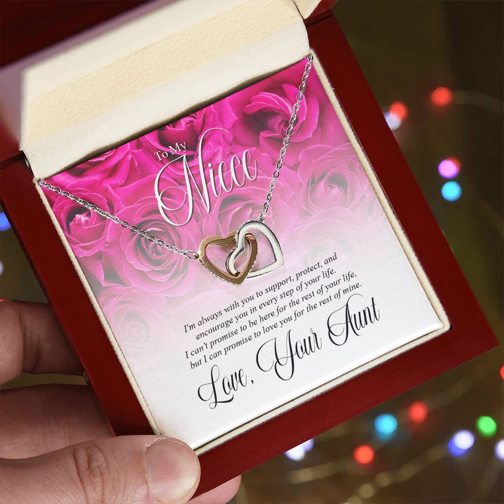 From Your Aunt-Promise To Love You Interlocking Bracelet Interlocking Hearts Necklace