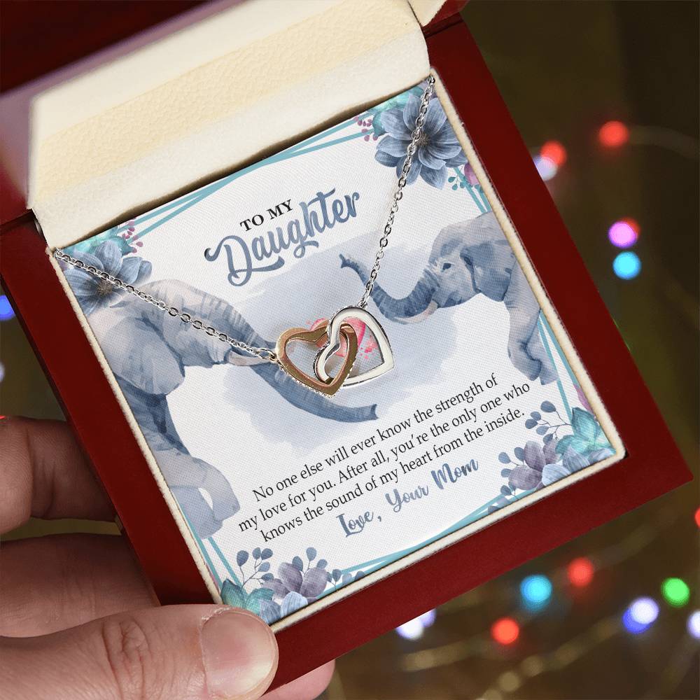 Interlocking Hearts To My Daughter No One Else Will Ever Know Interlocking Hearts Necklace