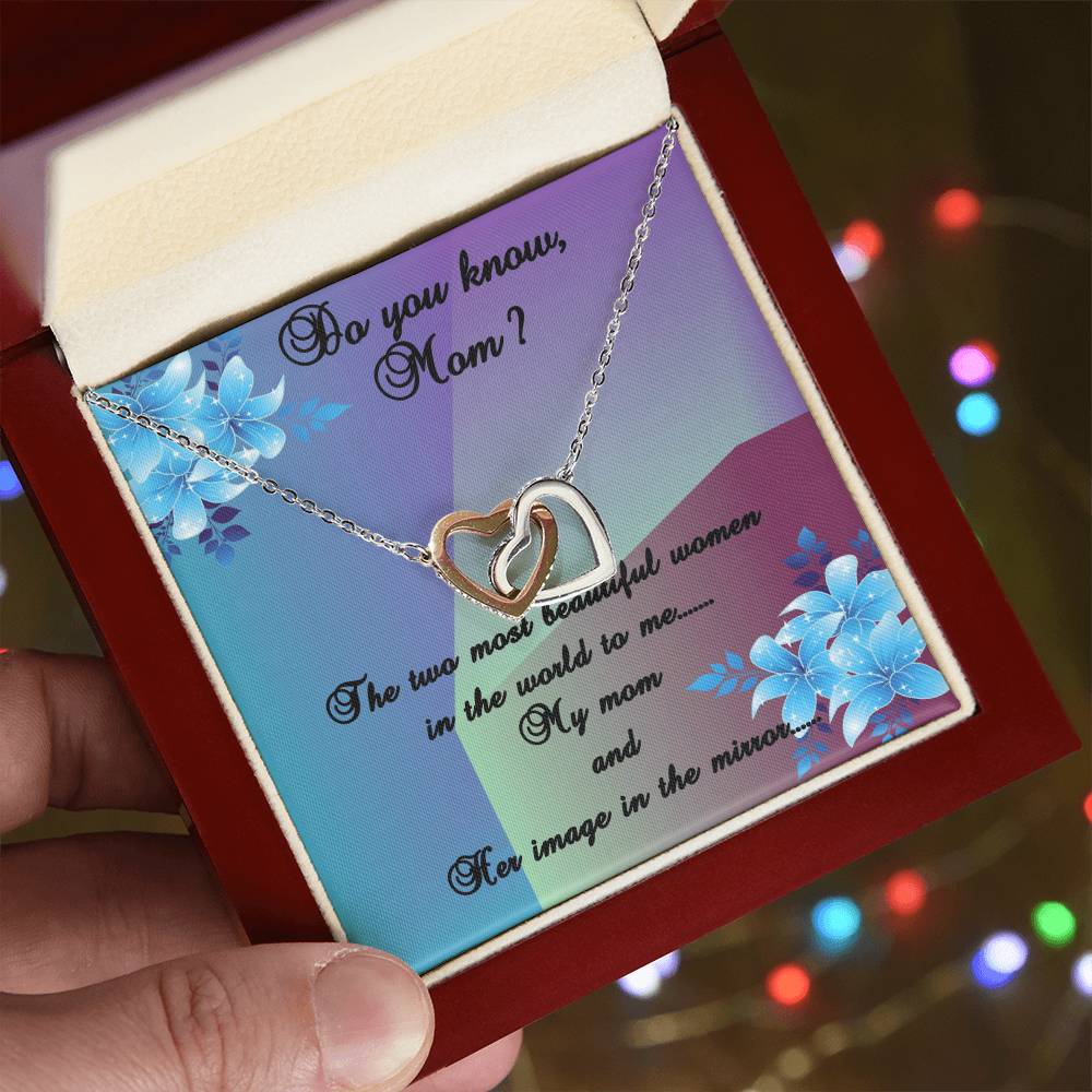 Gift For Mother Interlocking Hearts Necklace