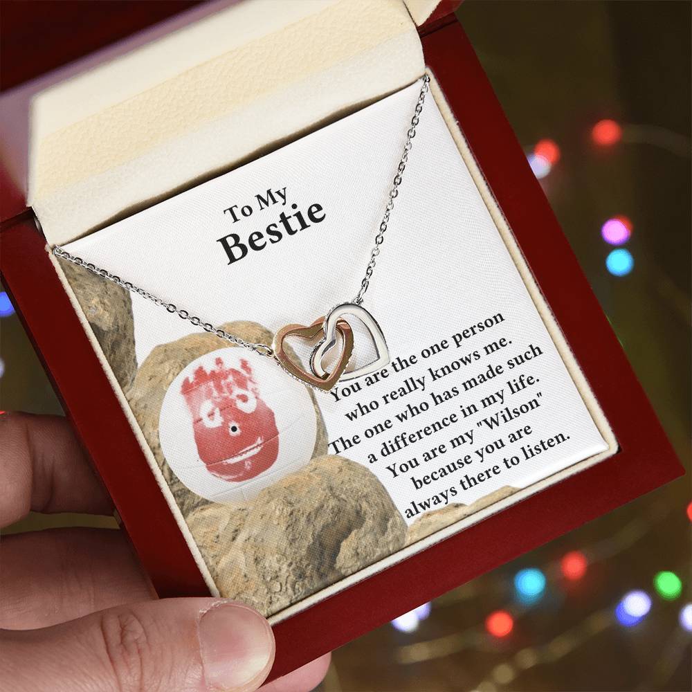 My Bestie My Wilson Interlocking Hearts Necklace