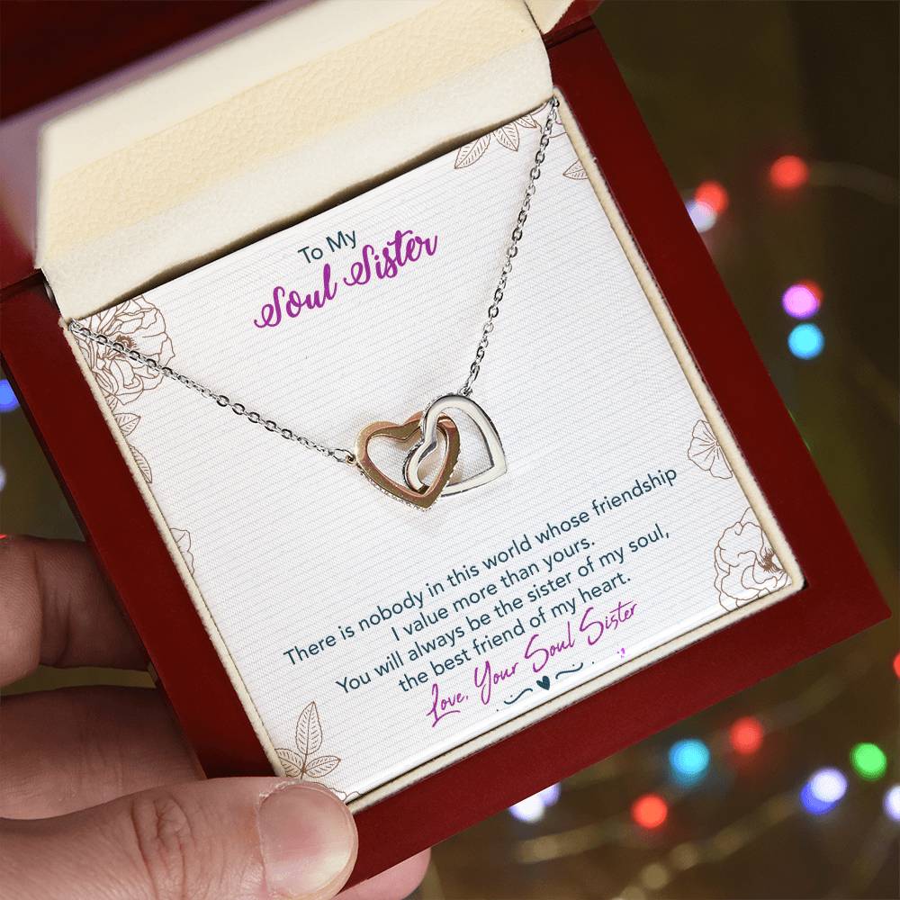 Best Friends Interlocking Hearts Necklace