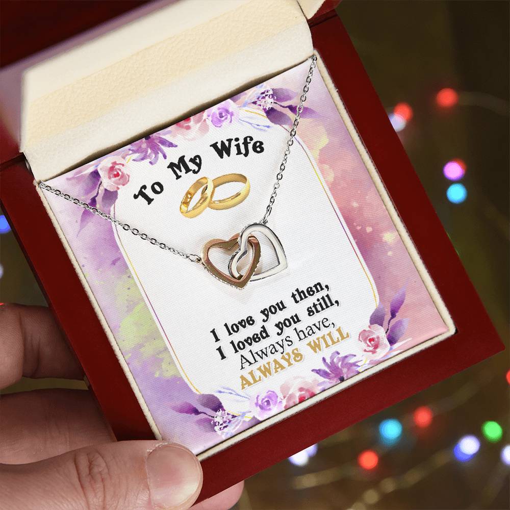 I Love You - Inter-Locking Heart Necklace Interlocking Hearts Necklace
