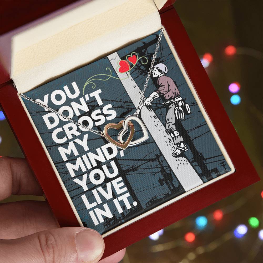 Lineman'S Girlfriend - Interlocking Heart Necklace Interlocking Hearts Necklace