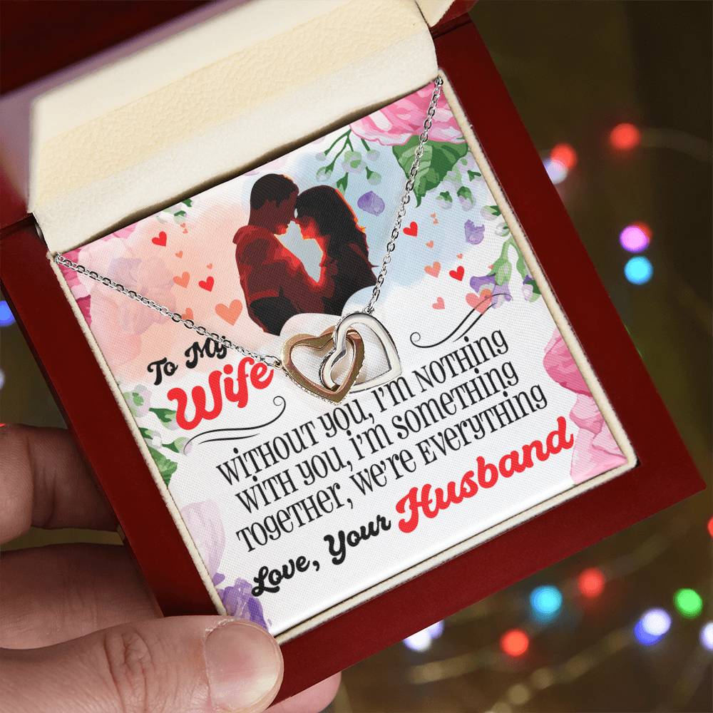 Gift For Wife - Interlocking Heart Necklace Interlocking Hearts Necklace