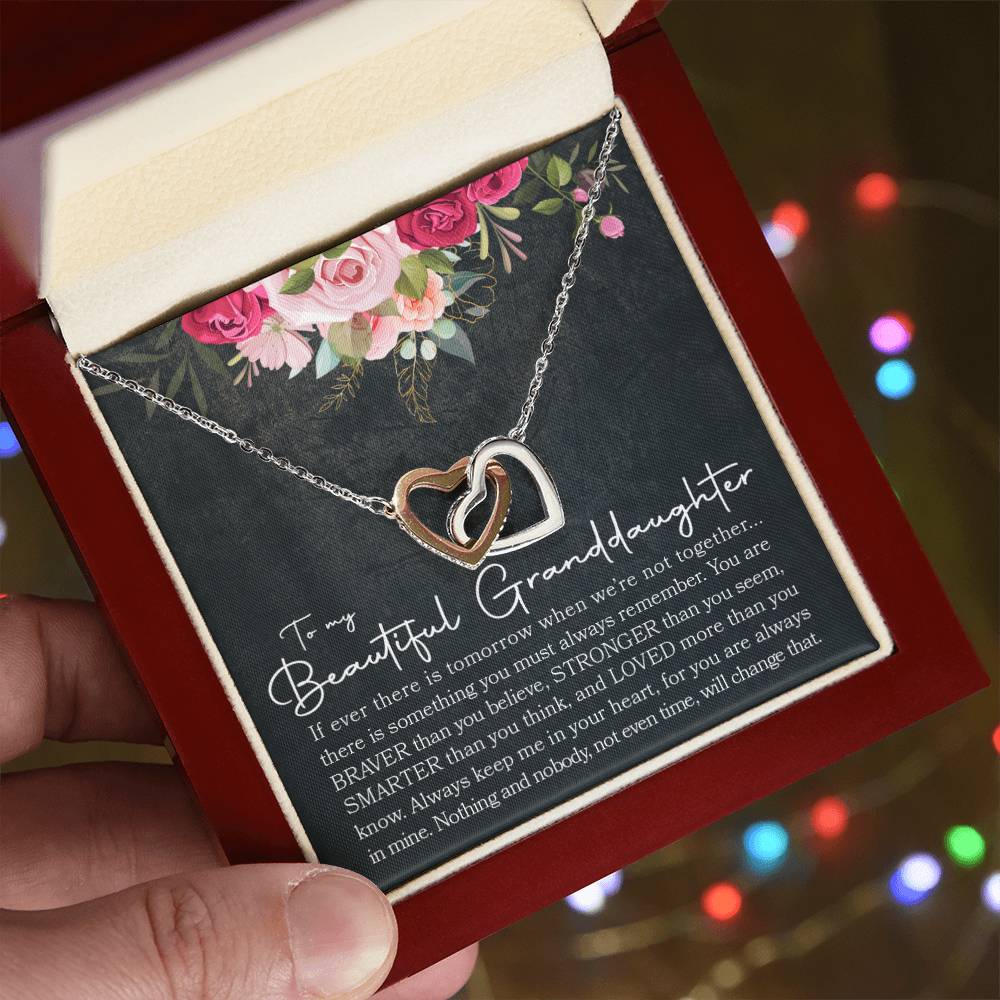 Interlocking Hearts - To Granddaughter Interlocking Hearts Necklace