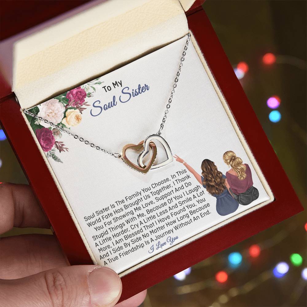 Soul Sister Gifts Sister - Necklace Interlocking Hearts Necklace