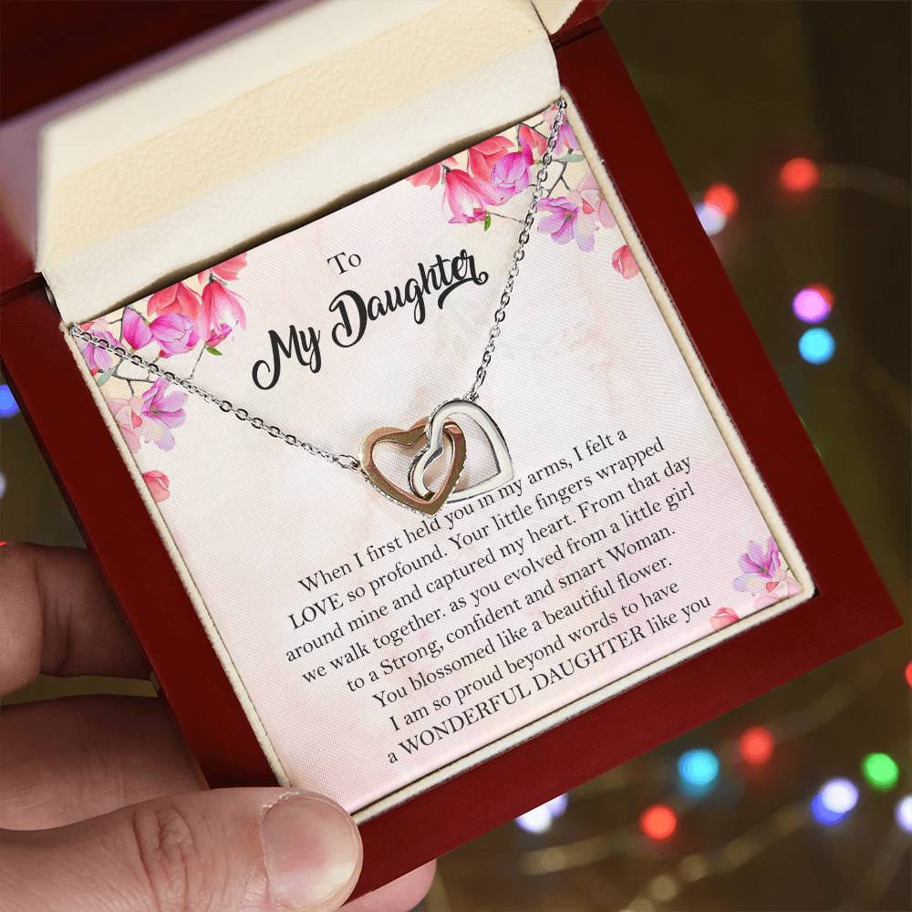 Interlocking Heart To Daughter Interlocking Hearts Necklace