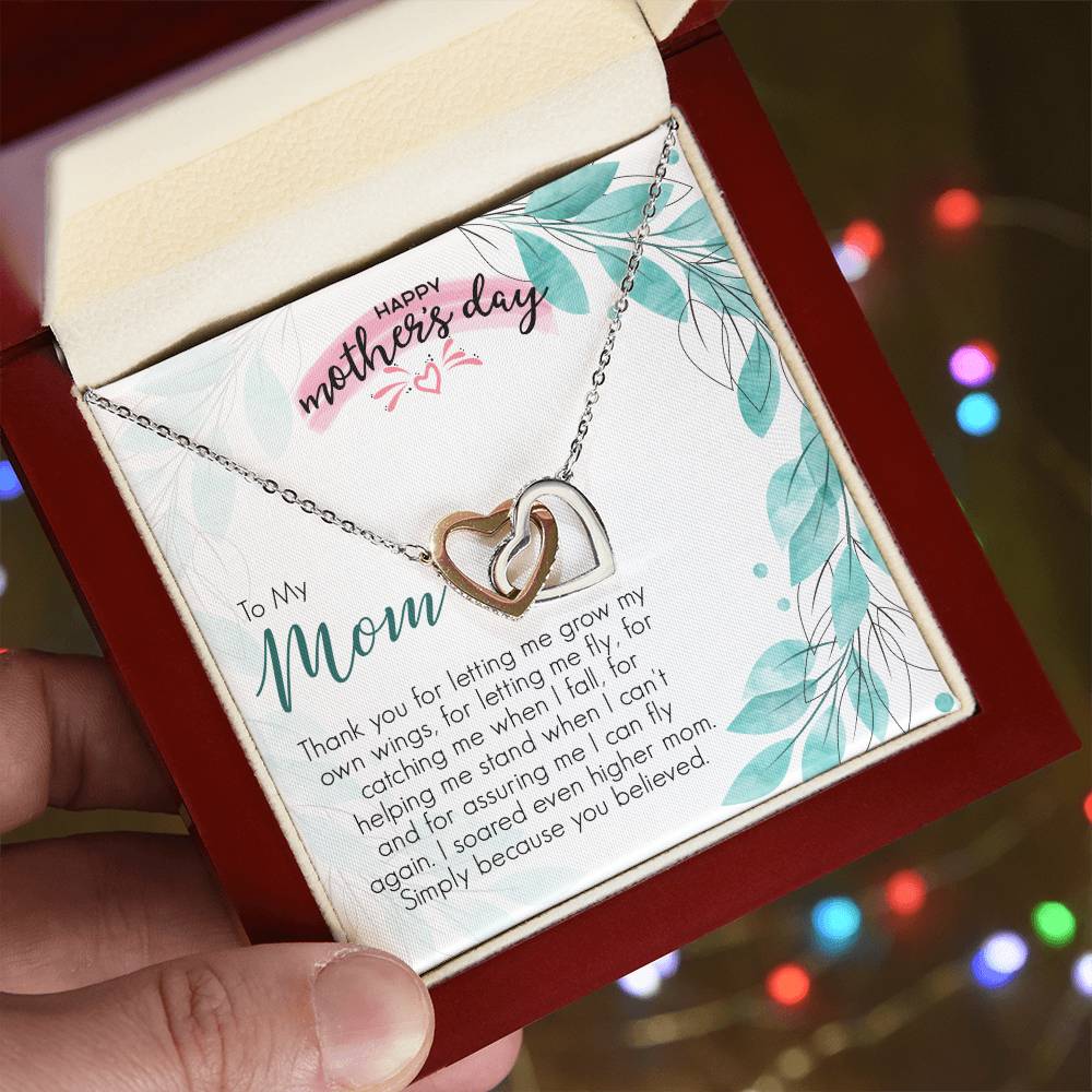 Mother'S Day Gift Necklace For Mom Mother'S Day Necklace Best Gift For Mom Mother'S Day Necklace Interlocking Hearts Necklace