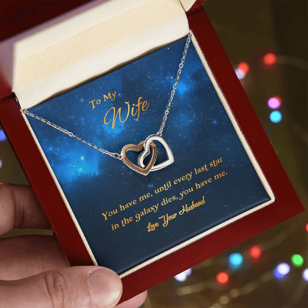 You Have Me Interlocking Hearts Necklace