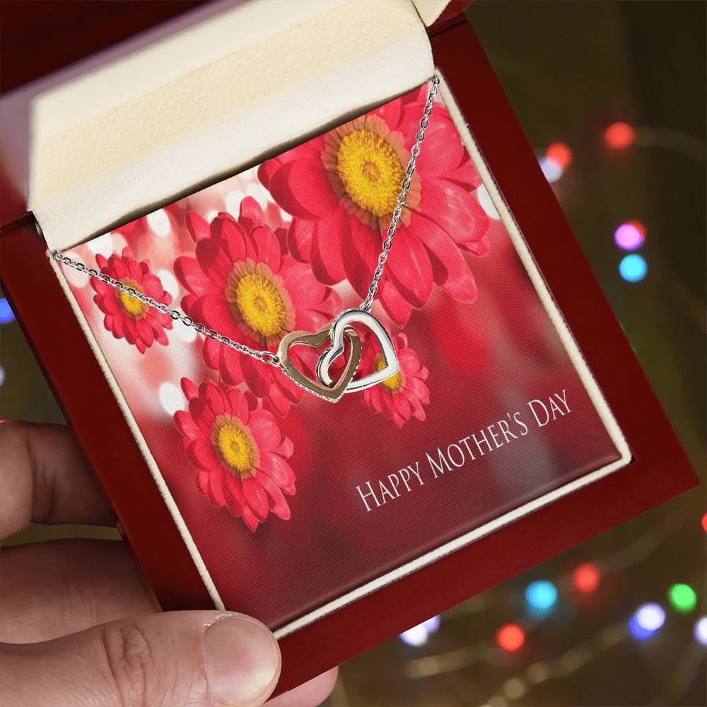 To My Sweet Mom Interlocking Hearts Necklace