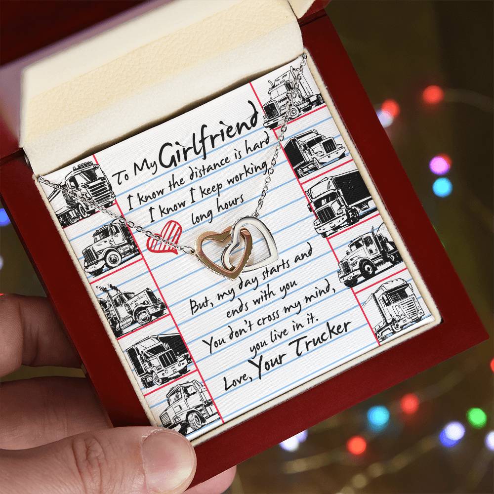 Trucker'S Girlfriend - Interlocking Heart Necklace Interlocking Hearts Necklace