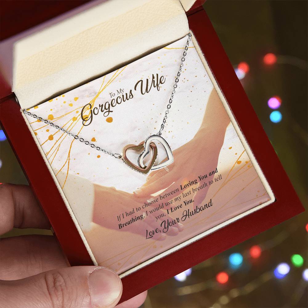 My Georgeous Wife - Interlocking Hearts Necklace