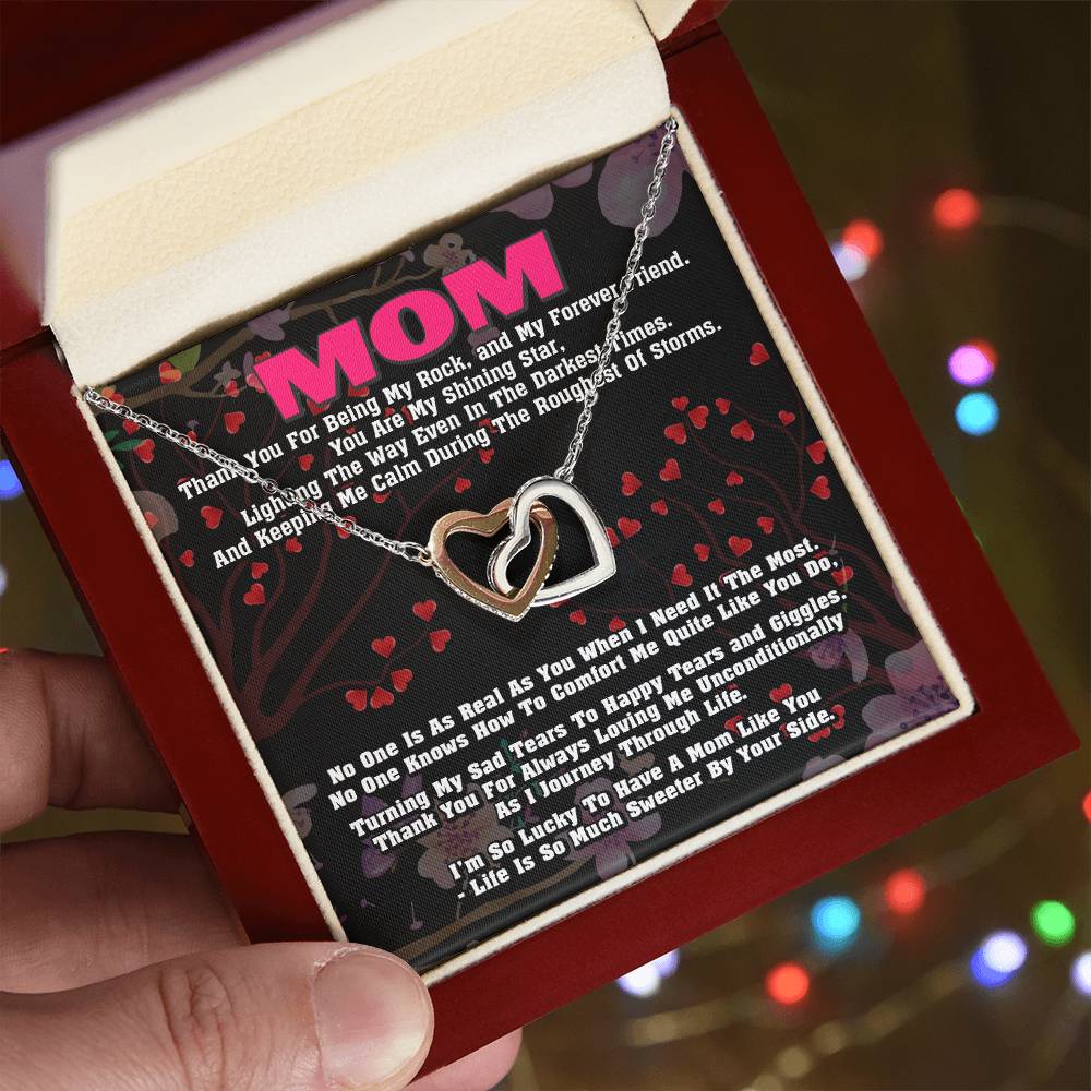 Gift For Mom- Interlocking Heart Necklace Interlocking Hearts Necklace