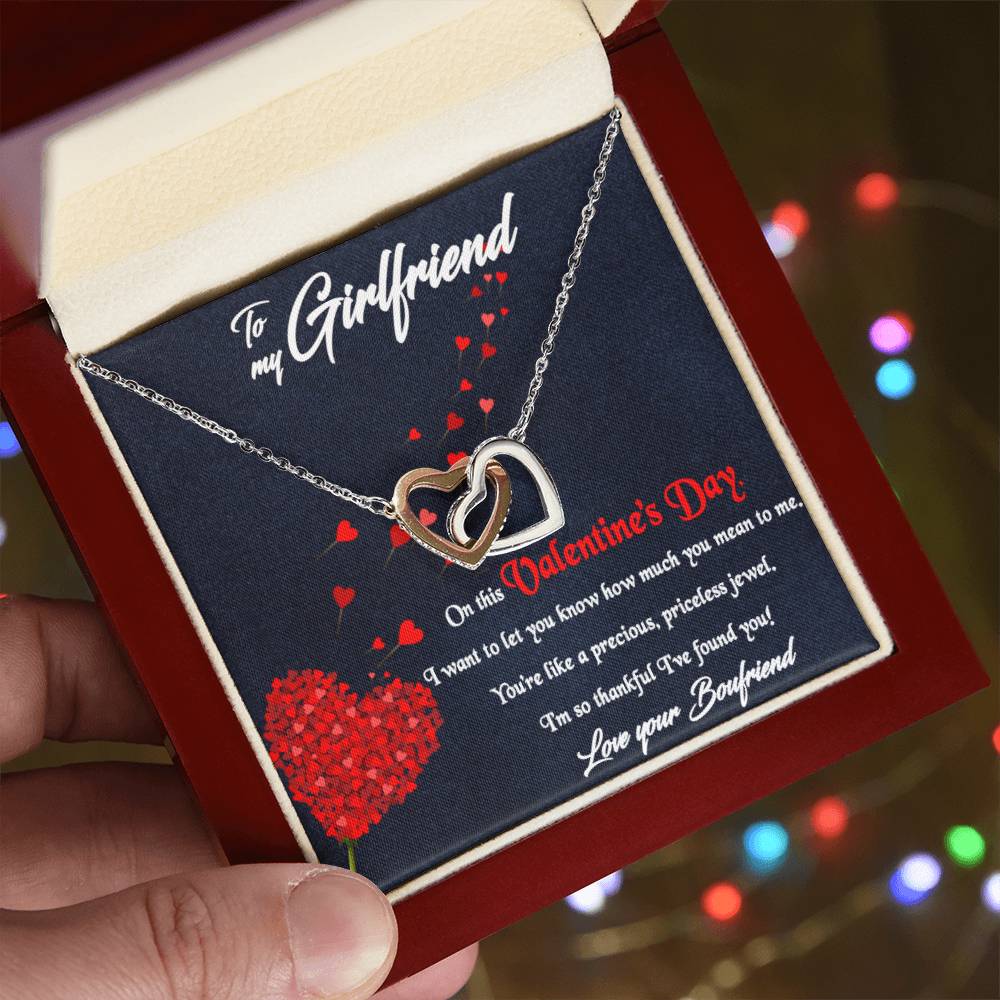 Best Valentine'S Day Gift For Her Interlocking Hearts Necklace
