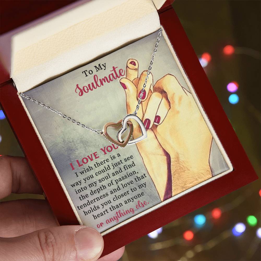 Interlocking Necklace For Soulmate Wife Interlocking Hearts Necklace