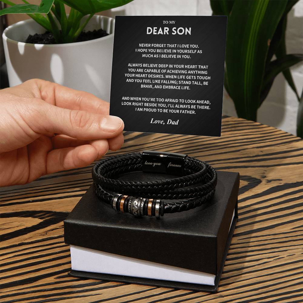 Son Bracelet- From Dad - Love You Forever Bracelet