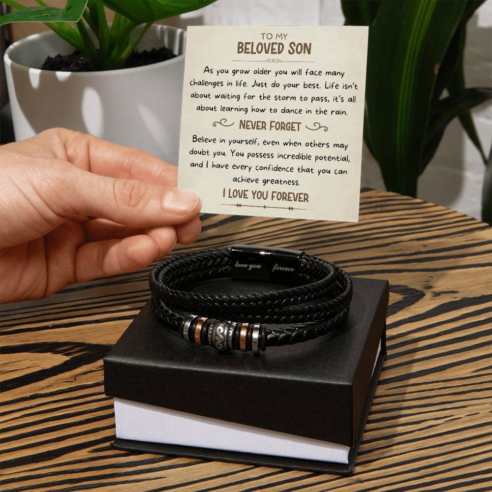 Son Gift - Never Forget - Love You Forever Bracelet