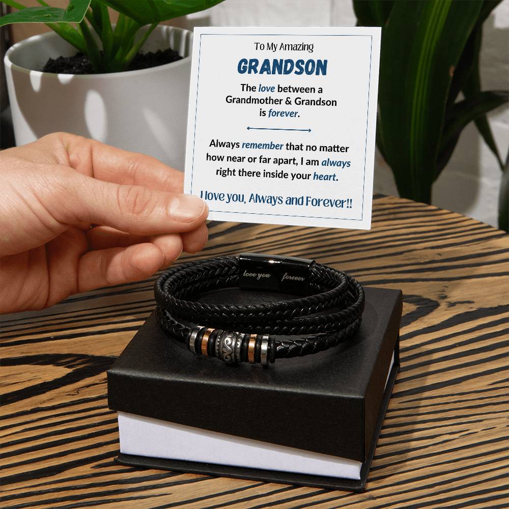 Amazing Grandson - Forever Love - Bracelet - Love You Forever Bracelet
