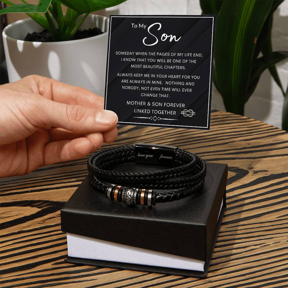 To My Son Men's Love You Forever Bracelet - Love You Forever Bracelet