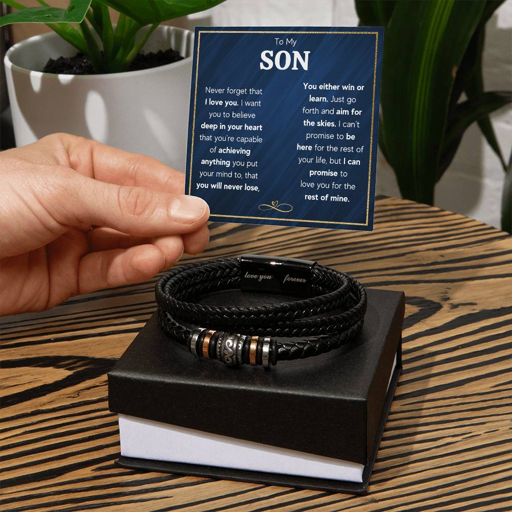 To My Son Skies Bracelet - Love You Forever Bracelet