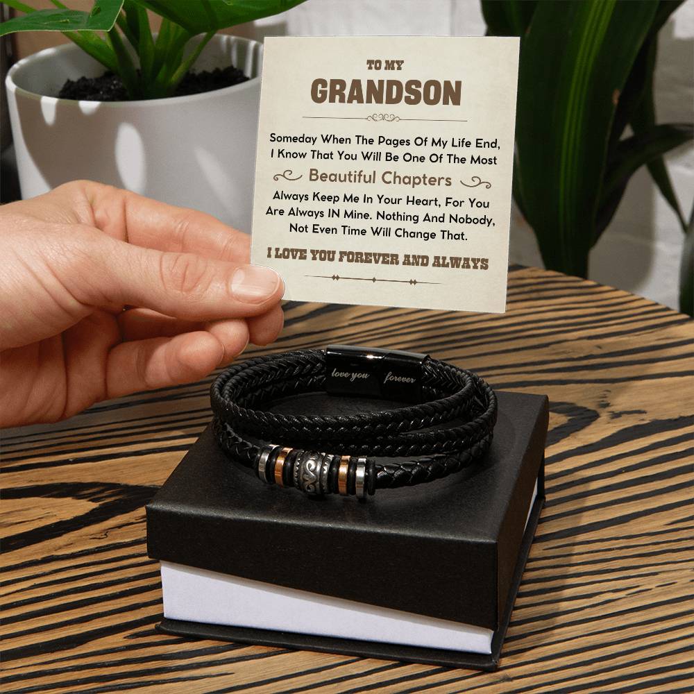Grandson Gift - Beautiful Chapters - Love You Forever Bracelet