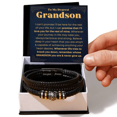 Grandson, Never Give Up - Bracelet - Love You Forever Bracelet