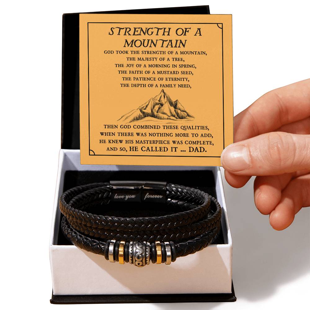 Strength Of A Mountain - Dad Forever Bracelet - Love You Forever Bracelet