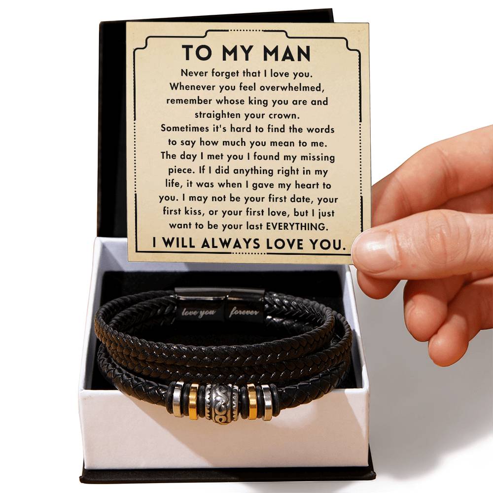 To My Man - Love You Forever - Bracelet - Love You Forever Bracelet