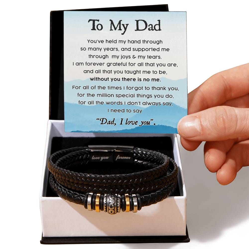 Dad - Held My Hand - Love You Forever Bracelet - Love You Forever Bracelet