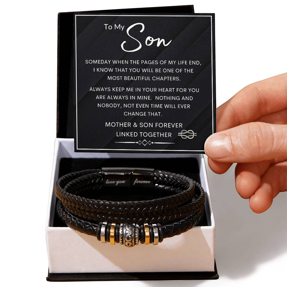 To My Son Men's Love You Forever Bracelet - Love You Forever Bracelet