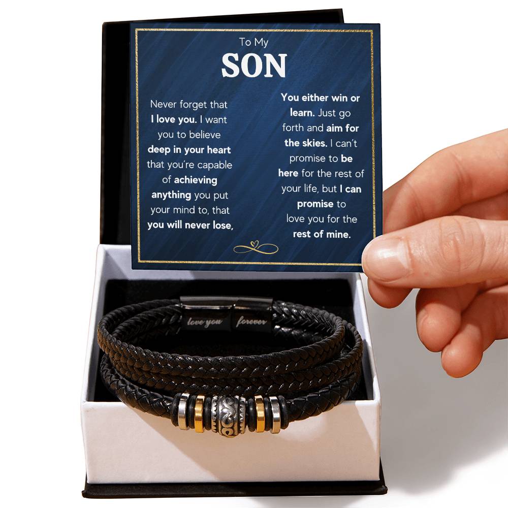 To My Son Skies Bracelet - Love You Forever Bracelet