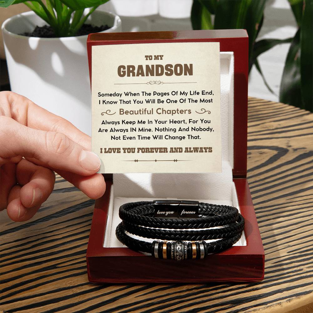 Grandson Gift - Beautiful Chapters - Love You Forever Bracelet