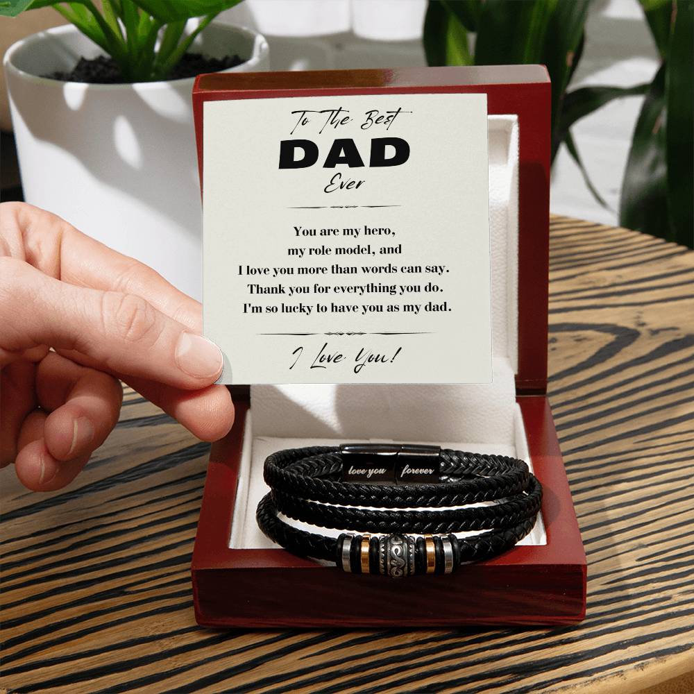 To The Best Dad - Love You Forever Bracelet