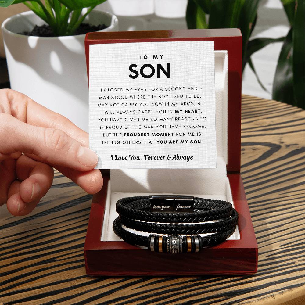 To My Son - Forever Love Bracelet - Love You Forever Bracelet