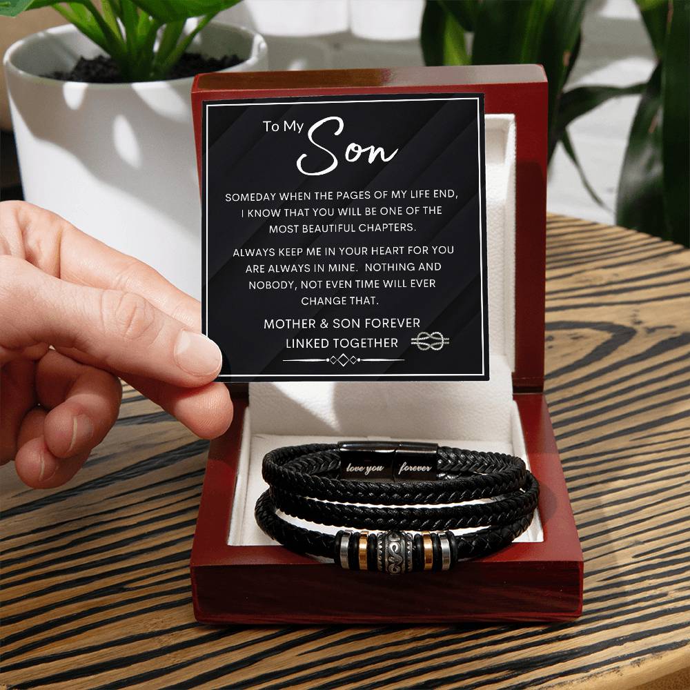 To My Son Men's Love You Forever Bracelet - Love You Forever Bracelet