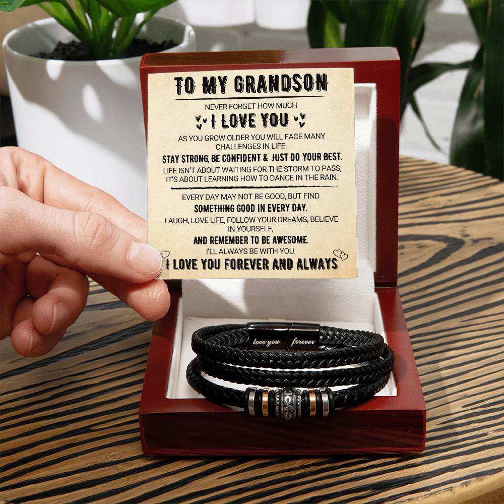 To My Grandson - Love You Forever - Light - Love You Forever Bracelet