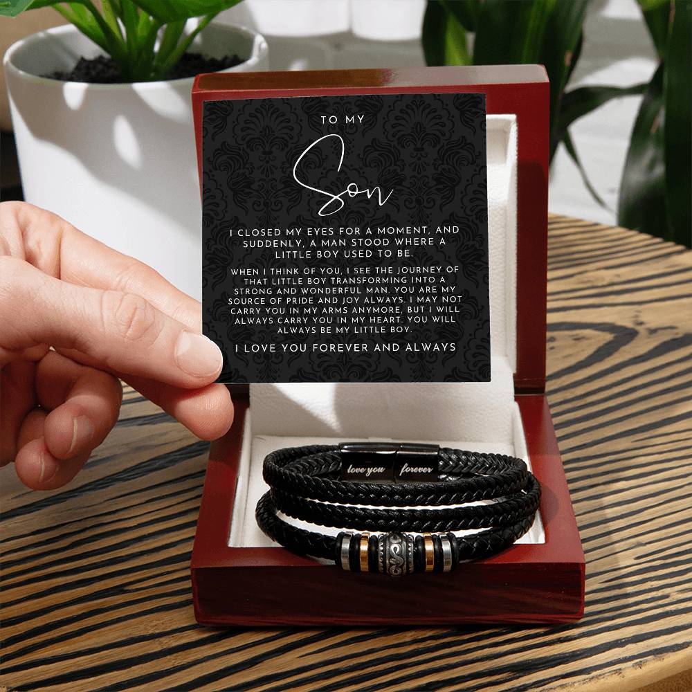 To My Son I Closed My Eyes Bracelet - Love You Forever Bracelet