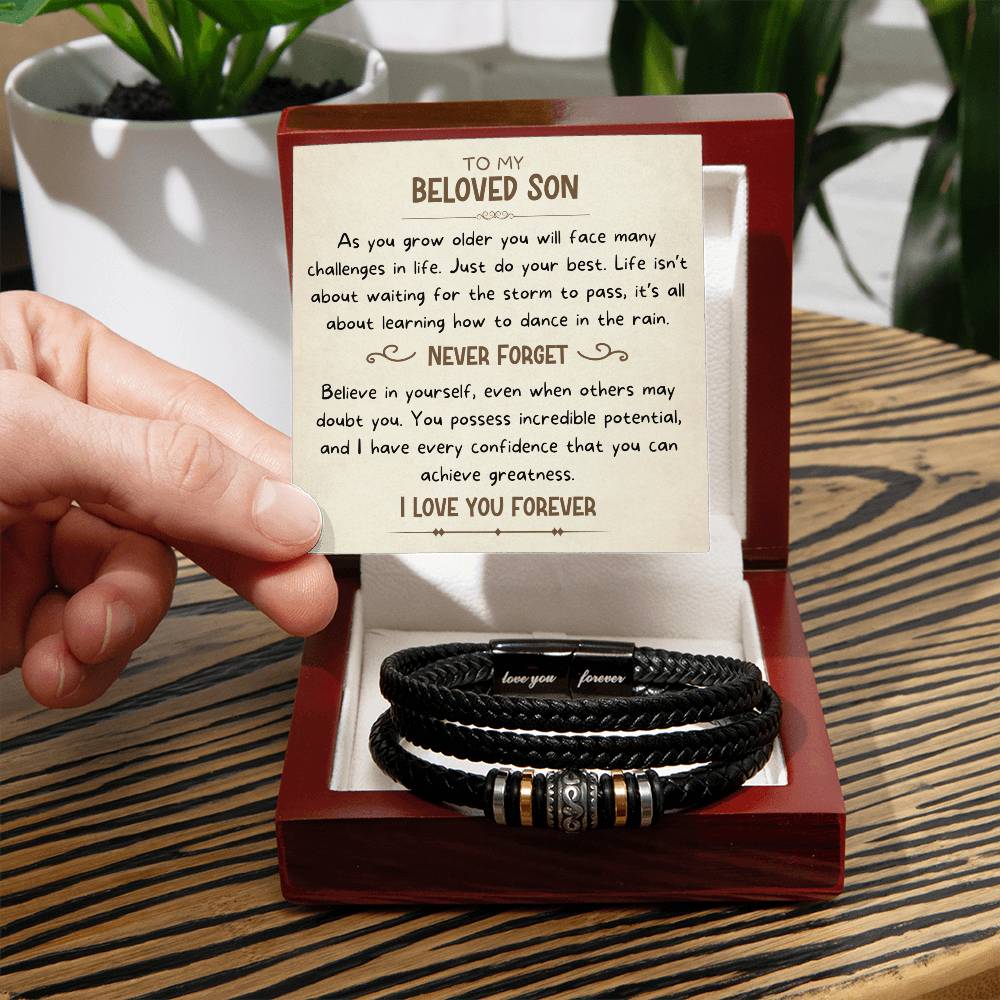 Son Gift - Never Forget - Love You Forever Bracelet