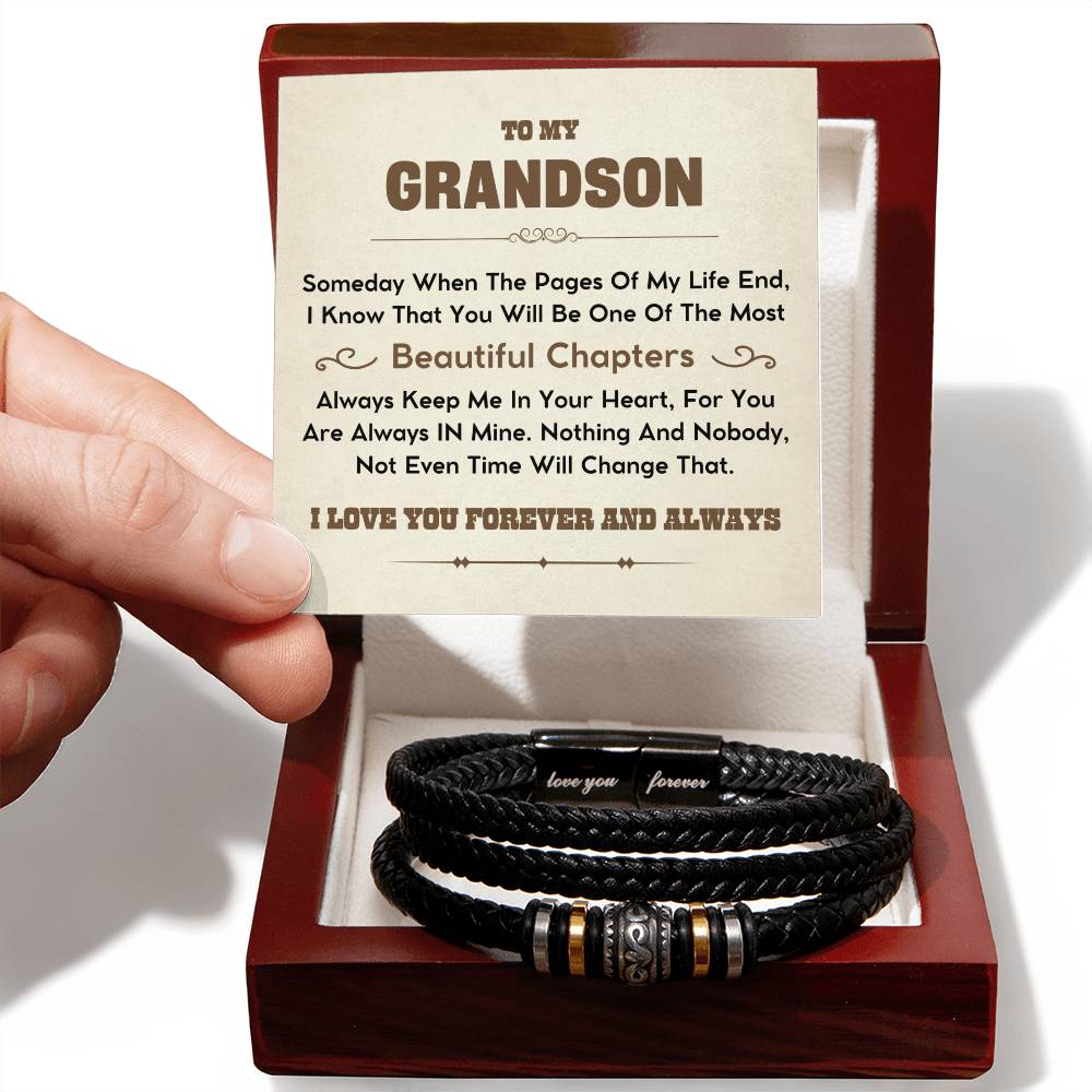 Grandson Gift - Beautiful Chapters - Love You Forever Bracelet