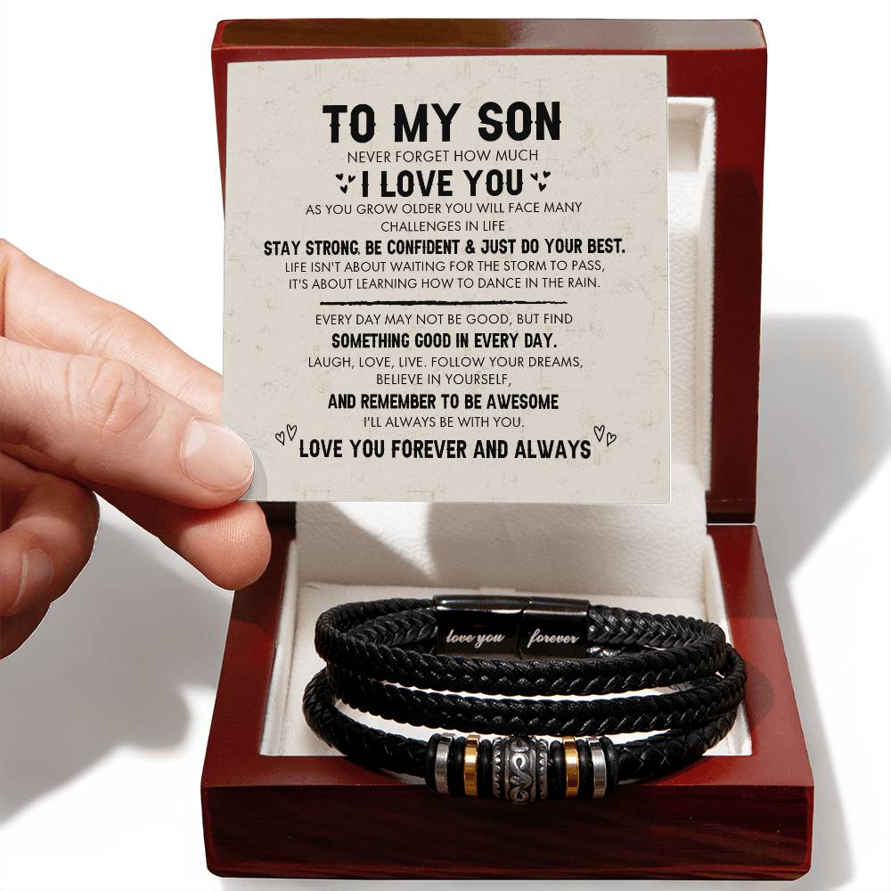 Gifts For Son From Dad And Mom - Always With You - Bracelet - Two Tone Box - Love You Forever Bracelet