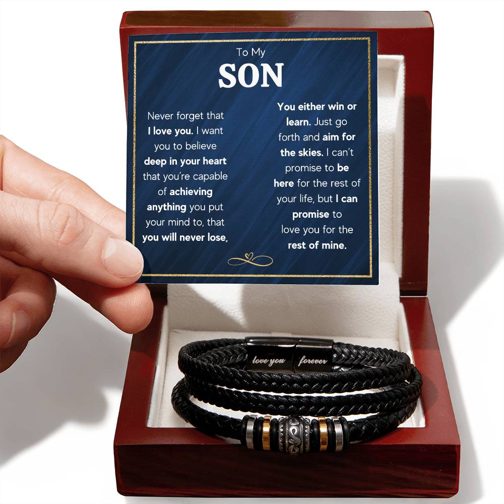 To My Son Skies Bracelet - Love You Forever Bracelet