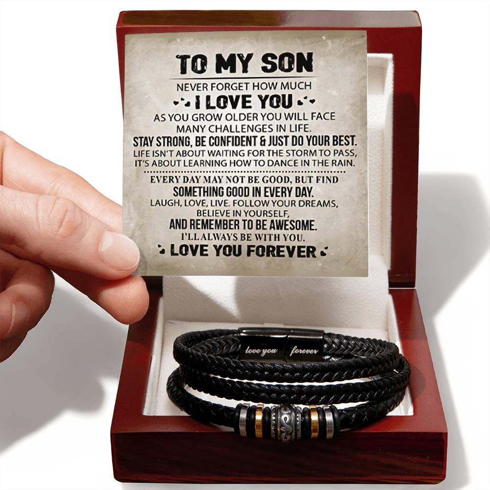 To My Son - I'll Always Be With You Bracelet - Love You Forever Bracelet