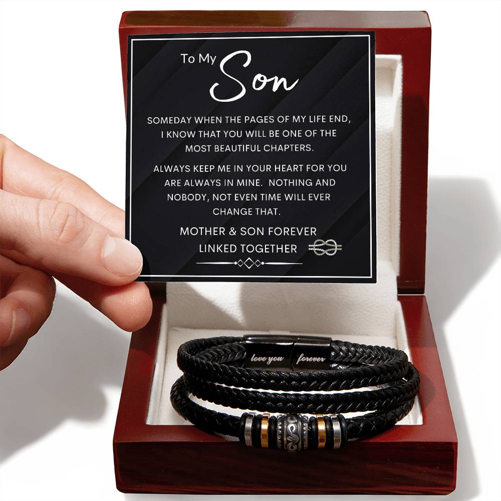 To My Son Men's Love You Forever Bracelet - Love You Forever Bracelet