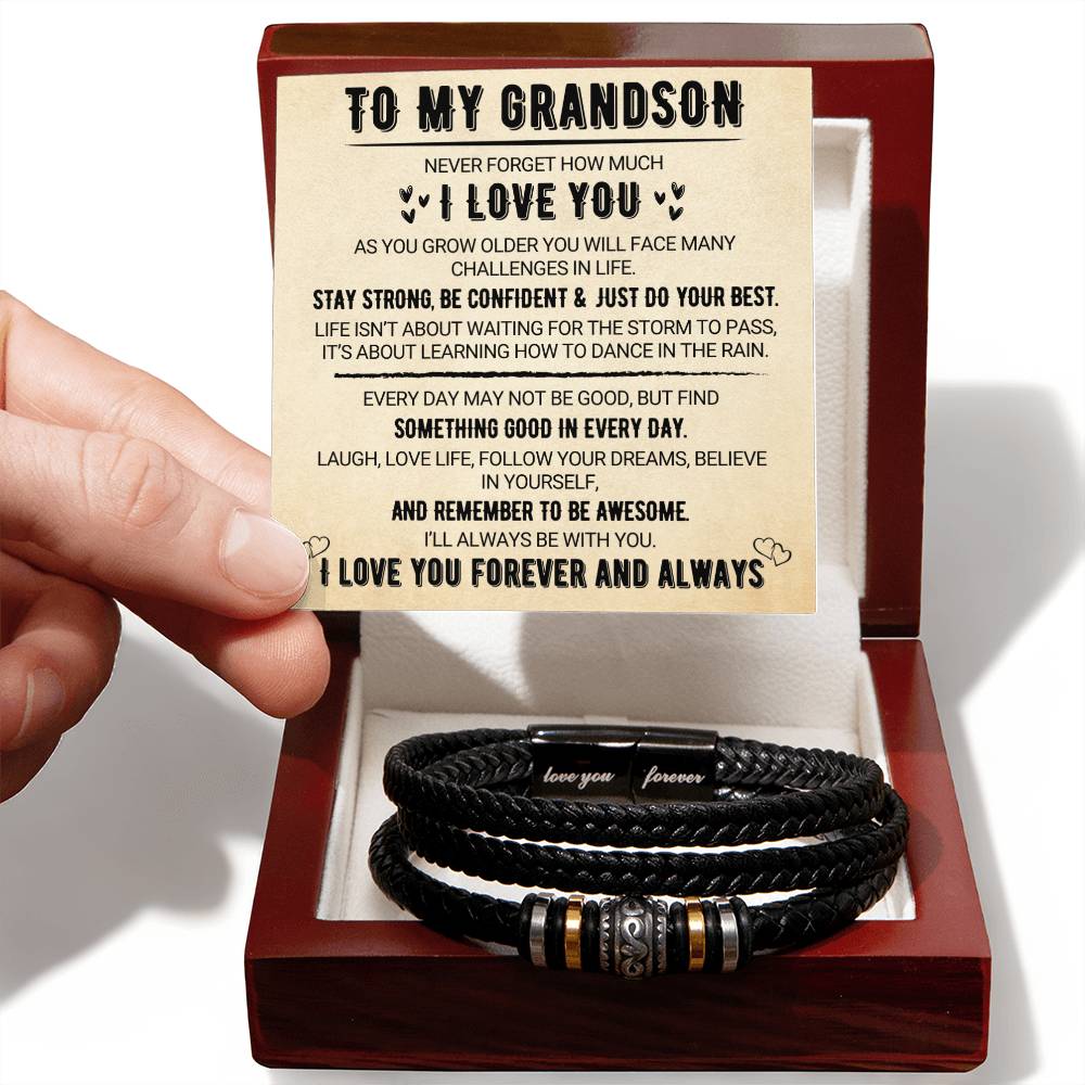 To My Grandson - Love You Forever - Light - Love You Forever Bracelet