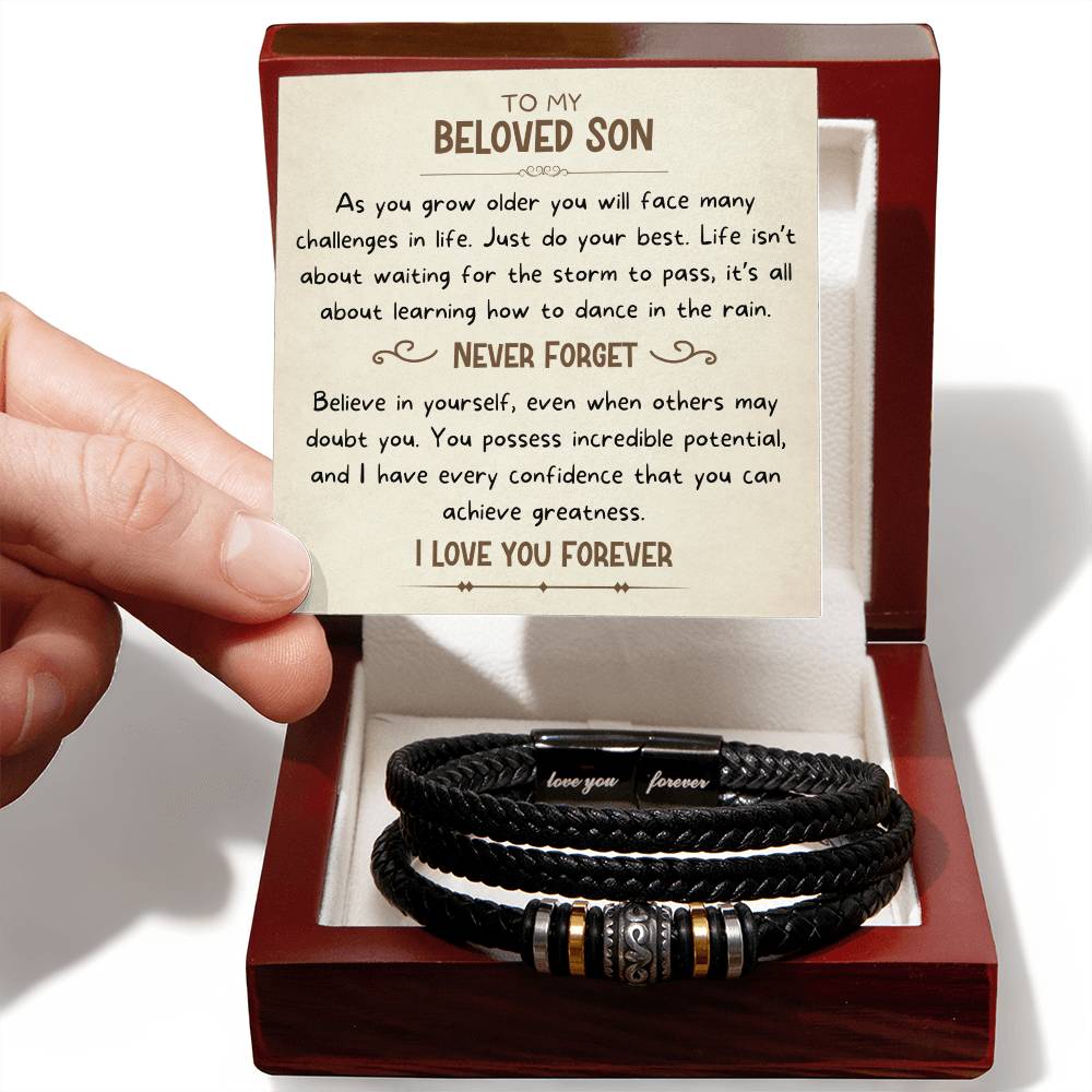 Son Gift - Never Forget - Love You Forever Bracelet