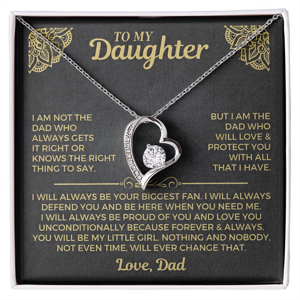 You Will Always Be My Little Girl - Necklace For Daughter From Dad Forever Love Necklace