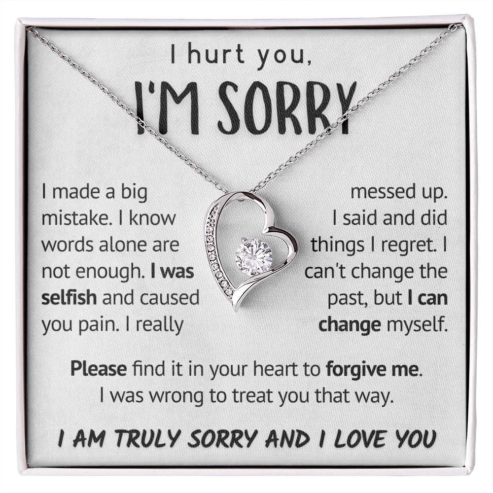 I'M Sorry Heart Necklace - I Really Messed Up Forever Love Necklace
